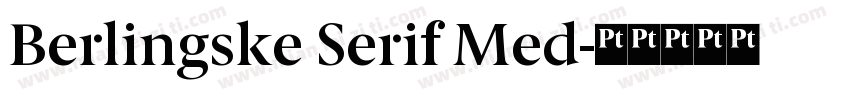 Berlingske Serif Med字体转换